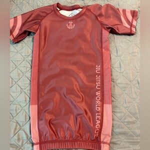 Kids- Jiu Jitsu World League Rash Guard in Red